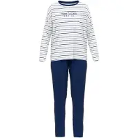 Tom Tailor Pyjama 'Zaria' navy / saffier / wit