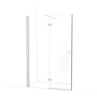 Maxaro Amber Douchedeur | 130 cm Chroom Helder glas Draaideur | Douchedeur glas | Glazen Douchedeur | Nisdeur Douche