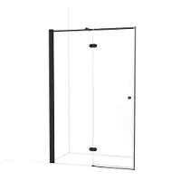 Maxaro Amber Douchedeur 130cm Mat Zwart Helder Glas Draaideur | Douchedeur glas | Glazen Douchedeur | Nisdeur Douche