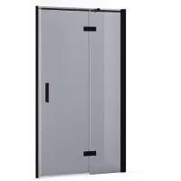 Maxaro Diamond Douchedeur 100cm Mat Zwart Rookglas 8mm Veiligheidsglas 200cm Hoog Draaideur | Douchedeur | Draaideur Douche | Glazen Douchedeur
