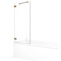 Maxaro Diamond Badwand 70cm Koper Helder Glas | Badwand | Badwand Glas | Badscherm | Glazen Badwand