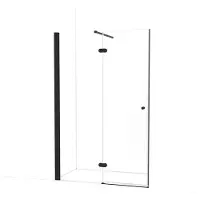 Maxaro Amber Douchedeur 130cm Mat Zwart Helder Glas Draaideur | Douchedeur glas | Glazen Douchedeur | Nisdeur Douche
