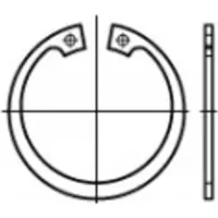 Toolcraft TO-5381511 Zekeringsringen 40 mm DIN 472 Verenstaal 100 stuk(s)