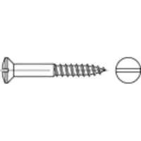 Toolcraft TO-5446518 Bolverzonken houtschroeven 3.5 mm 35 mm Sleuf DIN 95 Messing 200 stuk(s)