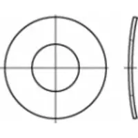 Toolcraft 1060525 Veerschijf Binnendiameter: 8.4 mm DIN 137 RVS 1000 stuk(s)