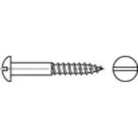 Toolcraft TO-5446830 Bolkop houtschroeven 4 mm 40 mm Sleuf DIN 96 Messing 200 stuk(s)