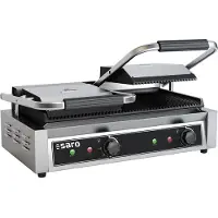 Saro Contactgrill Saro, (B. Glad, O. geribd), 58x41x19 cm, 230v/3,6kW