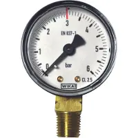 Ich-zapfe Reduceermeter - Manometer - Werkdrukmeter, 0-6/3 bar