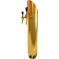 Ich-zapfe Tapzuil, model "Tower", met verlichting, TIN goudkleurig 2-draads - 114 mm Ø