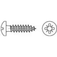 Toolcraft 1069695 Bolkopschroeven 4.5 mm 40 mm Kruiskop Pozidriv 88096 RVS A2 500 stuk(s)