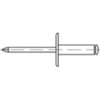 Toolcraft 160162 Open popnagel (Ø x l) 5 mm x 25 mm Aluminium Staal 250 stuk(s)