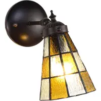 Clayre & Eef Wandlamp tiffany 17x12x23 cm glas metaal muurlamp