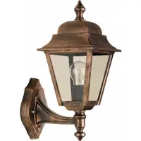 LCD Wandlamp buiten TOULOUSE, dimbaar, zwart, Aluminium, Antiek