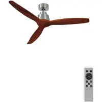 Create - Plafondventilator 40W silent Ø132 cm - Met Afstandsbediening - 6 Snelheden - Timer - Zomer/Winter functie - Níkkel - WIND STYLANCE