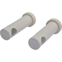 DecoMode - Gordijnsteun - Metaal - Taupe - Dia. 28mm 12cm - 2 Stuks