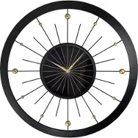 Nextime Orbit Large – Wandklok – 90 cm – Metaal – Zwart – Stil