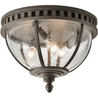 Kichler LED Plafond Buitenlamp Halleron | 3X E14 Max 40W | IP44 | Dimbaar | Londonderry