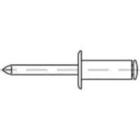 Toolcraft 160332 Open popnagel (Ø x l) 5 mm x 10 mm Aluminium Staal 500 stuk(s)