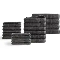 PHLOX Handdoeken 22 delig set supreme oeko-tex made in green 600 g/m2 zacht