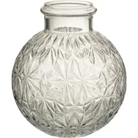J-Line vaas bol geslepen glas small 18x18x21.5cm