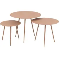 J-Line set van drie bijzettafel ijzer oud 56x56x44.5cm