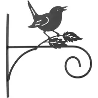 Countryfield Wandhaak vogel zwart 27,5x1,5x31cm zwart Metaal Ophanghaken
