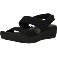 Clarks Clarksvoor vrouwen. 26177184 Arla Stroll Sandalen zwart (42), Stof, 3 tot 5 cm, Klittenband, Casual