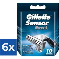 Gillette Sensor Excel Scheermesjes Mannen - 10 Stuks - Voordeelverpakking 6 stuks