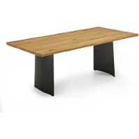 NIEHOFF SITZMÖBEL Tree-Top tafel hol frame ijzer zwart geolied blad 40mm
