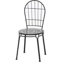 Siena Garden Como Stapelstoel Staal/Zwart Keramiek/Grijs 4 stuks