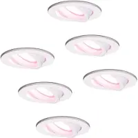 HOFTRONIC™ Set van 6 Dublin - Smart inbouwspots - WiFi + Bluetooth - Bestuurbaar via App - RGBWW Dimbaar - Wit - kantelbaar - IP20 - Google home , Alexa en Siri