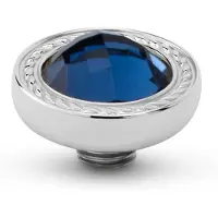 Melano Vivid Round Swirl Steentje Lake Blue | Zilver