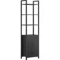 Vasagle Boekenkast met verstelbare planken en handige opbergruimte, Ebbenhout Zwart + Inktzwart / 40B cm
