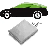 Casa Pura Autohoes Halve Garagehoes voor Winter & Zomer - Zilver - Geschikte Maat Selecteerbaar - 2,84 x 1,22 x 0,61 m