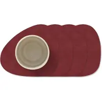 Lind DNA Onderzetter Glass Mat Curve Nupo Red (Set van 4)
