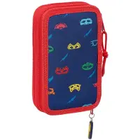 PJ Masks Schoolpennenzak PJ Masks Ready Marineblauw 12.5 x 19.5 x 4 cm 28 Onderdelen