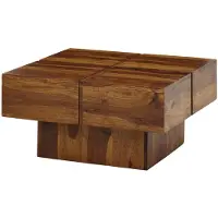 Wohnling Salontafel sheeshamhout 58 cm vierkant