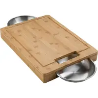 Napoleon PRO snijplank met 2 RVS schalen
