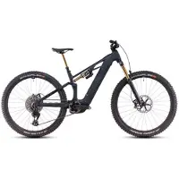 Cube Stereo Hybrid One44 HPC AT 800 Elektrische Volledig geveerde MTB Sram X0 Eagle AXS 12S 800 Wh 27.5'' Koolstof Grijs Zwart 2025 || Maat: S / 161-170 cm