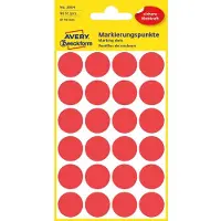 Avery Markeringspunten Ø 18 mm, rood 3004 - 8 stuks