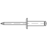 Toolcraft 160021 Open popnagel (Ø x l) 3.2 mm x 10 mm Aluminium Staal 500 stuk(s)