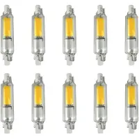 Avide R7s LED Staaflamp Dimbaar 78mm - 5W 220-240V - 4000K - 500lm - LED Lampjes Insteek - Wit licht - Vervangt 42W lamp - 10 stuks