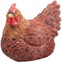 Farmwood Animals Tuinbeeld Bella Broedende Kip Bruin 24 X 18 X 20 Cm