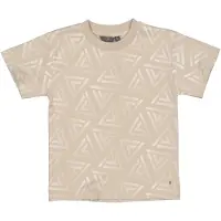 LEVV Little T-shirt beige Jongens Stretchkatoen Ronde hals All over print - maat 122