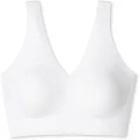 Schiesser Invisible Soft Bustier - uitneembare pads naadloos - Dames - Beha wit