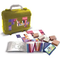 Multiprint Bluey kleuren stempel kofferset