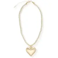Notre-V Dames Sieraden Necklace Heart - Goudkleurig - Maat ONESIZE