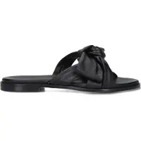 Stefano lauran Dames Slippers 24153 - Zwart - Maat 38