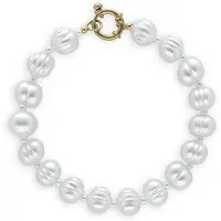 Notre-V Dames Sieraden Bracelet Pearls - Goudkleurig - Maat ONESIZE