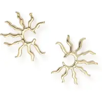 Notre-V Dames Sieraden Earring Half Suns - Goudkleurig - Maat ONESIZE